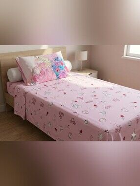 Pink and Purple 'Dare to Dream' 3 piece sheet set -twin-
